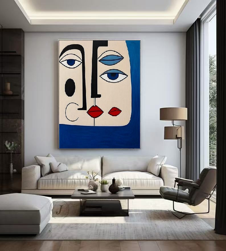 Handcrafted Abstract Painting, Modern Wall Art for Home Decor AB1164
