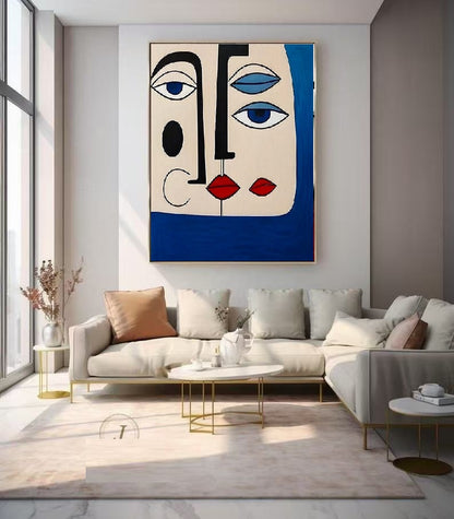 Handcrafted Abstract Painting, Modern Wall Art for Home Decor AB1164