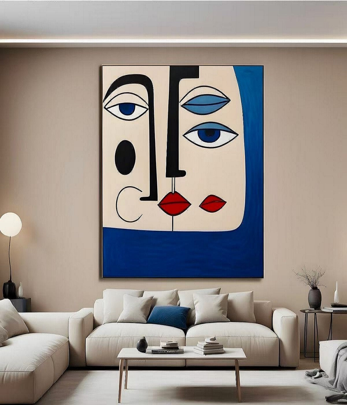 Handcrafted Abstract Painting, Modern Wall Art for Home Decor AB1164