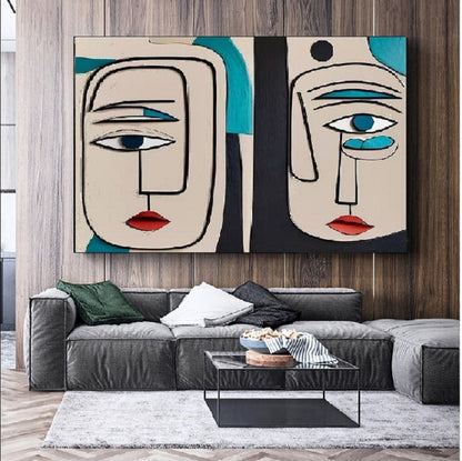 Handcrafted Abstract Painting, Modern Wall Art for Home Decor AB1165