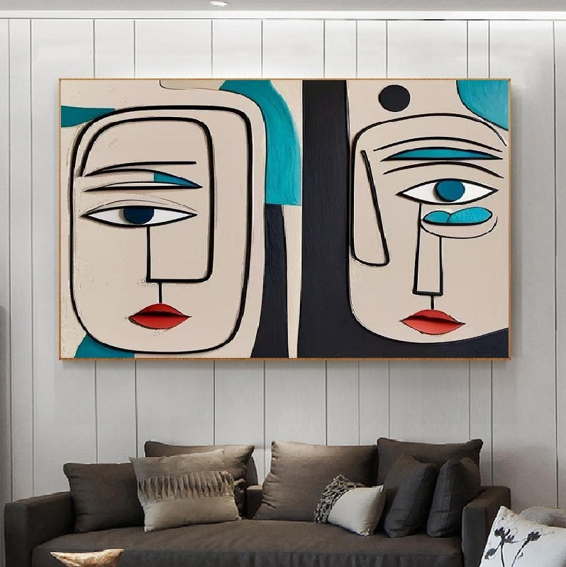 Handcrafted Abstract Painting, Modern Wall Art for Home Decor AB1165