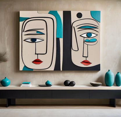 Handcrafted Abstract Painting, Modern Wall Art for Home Decor AB1165