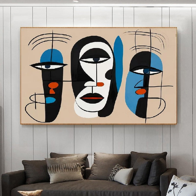 Handcrafted Abstract Painting, Modern Wall Art for Home Decor AB1167