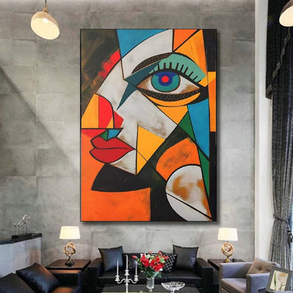 Handcrafted Abstract Painting, Modern Wall Art for Home Decor AB1168