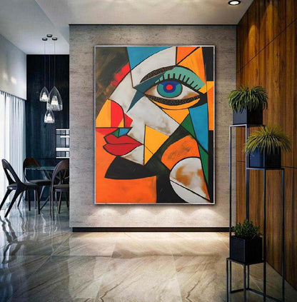 Handcrafted Abstract Painting, Modern Wall Art for Home Decor AB1168