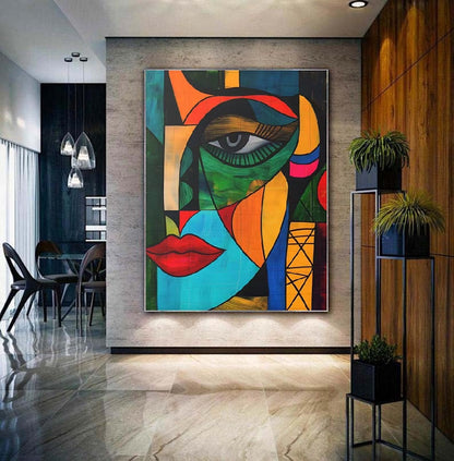 Handcrafted Abstract Painting, Modern Wall Art for Home Decor AB1169