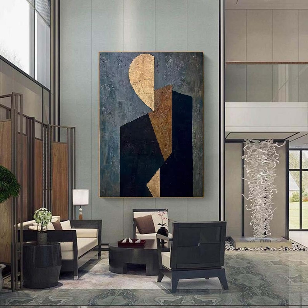 Handcrafted Abstract Painting, Modern Wall Art for Home Decor AB1170