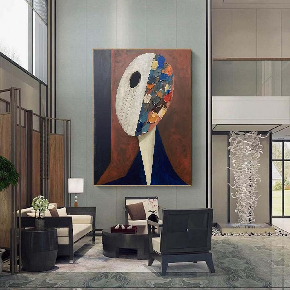 Handcrafted Abstract Painting, Modern Wall Art for Home Decor AB1171
