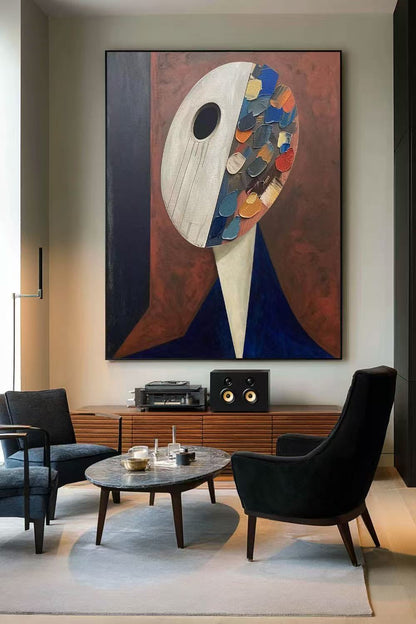Handcrafted Abstract Painting, Modern Wall Art for Home Decor AB1171