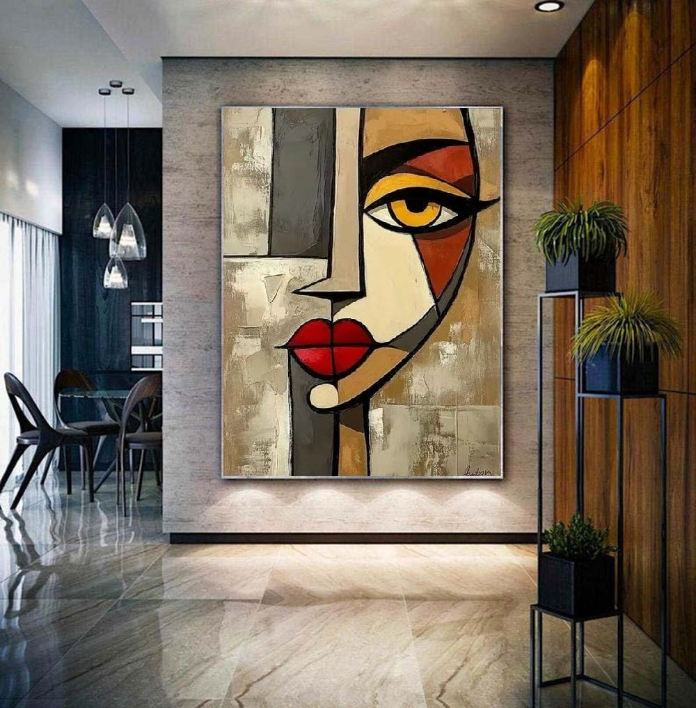 Handcrafted Abstract Painting, Modern Wall Art for Home Decor AB1174