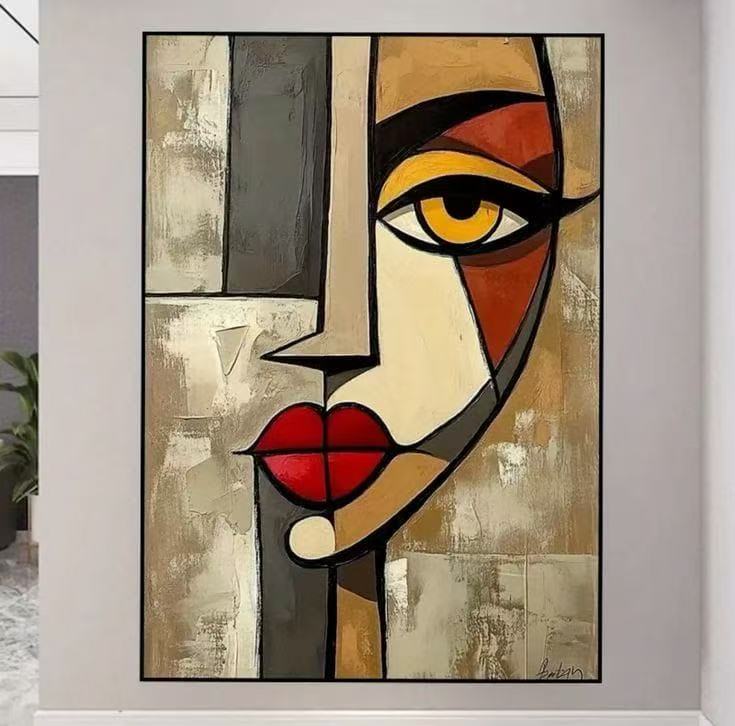 Handcrafted Abstract Painting, Modern Wall Art for Home Decor AB1174
