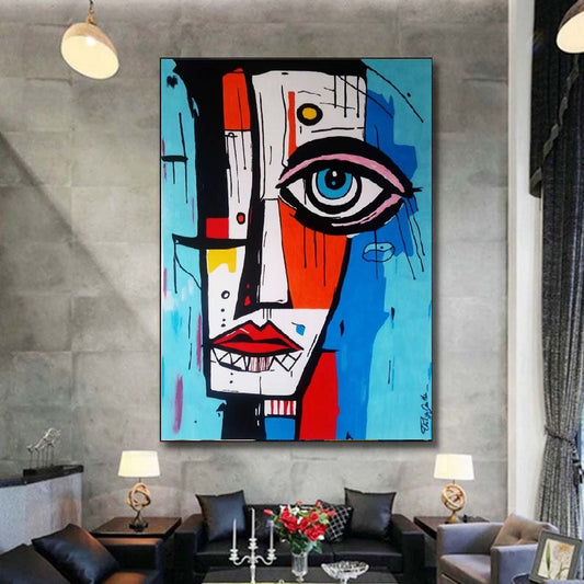 Handcrafted Abstract Painting, Modern Wall Art for Home Decor AB1177