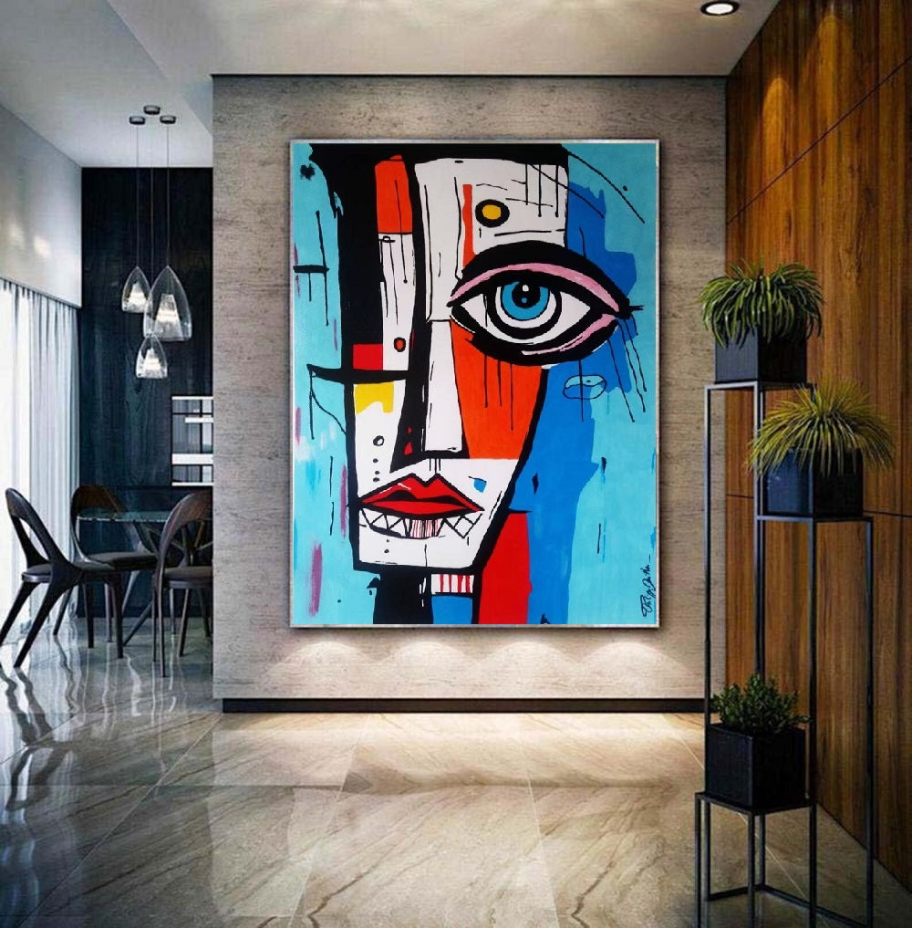 Handcrafted Abstract Painting, Modern Wall Art for Home Decor AB1177