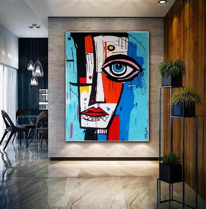 Handcrafted Abstract Painting, Modern Wall Art for Home Decor AB1177