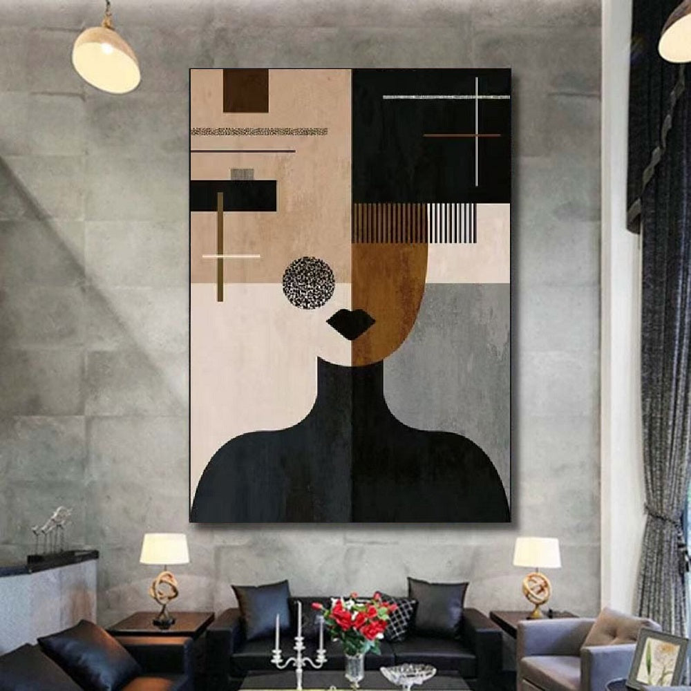 Handcrafted Abstract Painting, Modern Wall Art for Home Decor AB1179