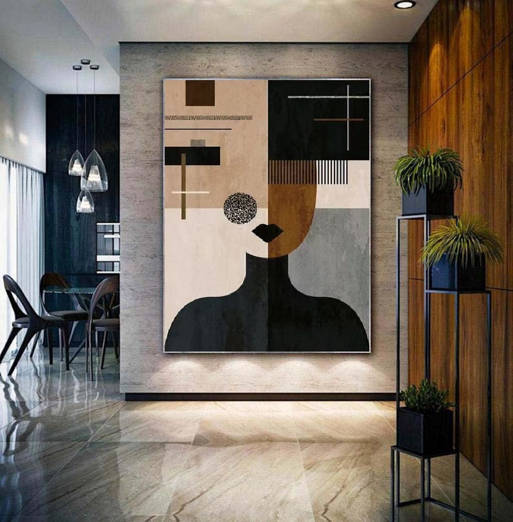 Handcrafted Abstract Painting, Modern Wall Art for Home Decor AB1179