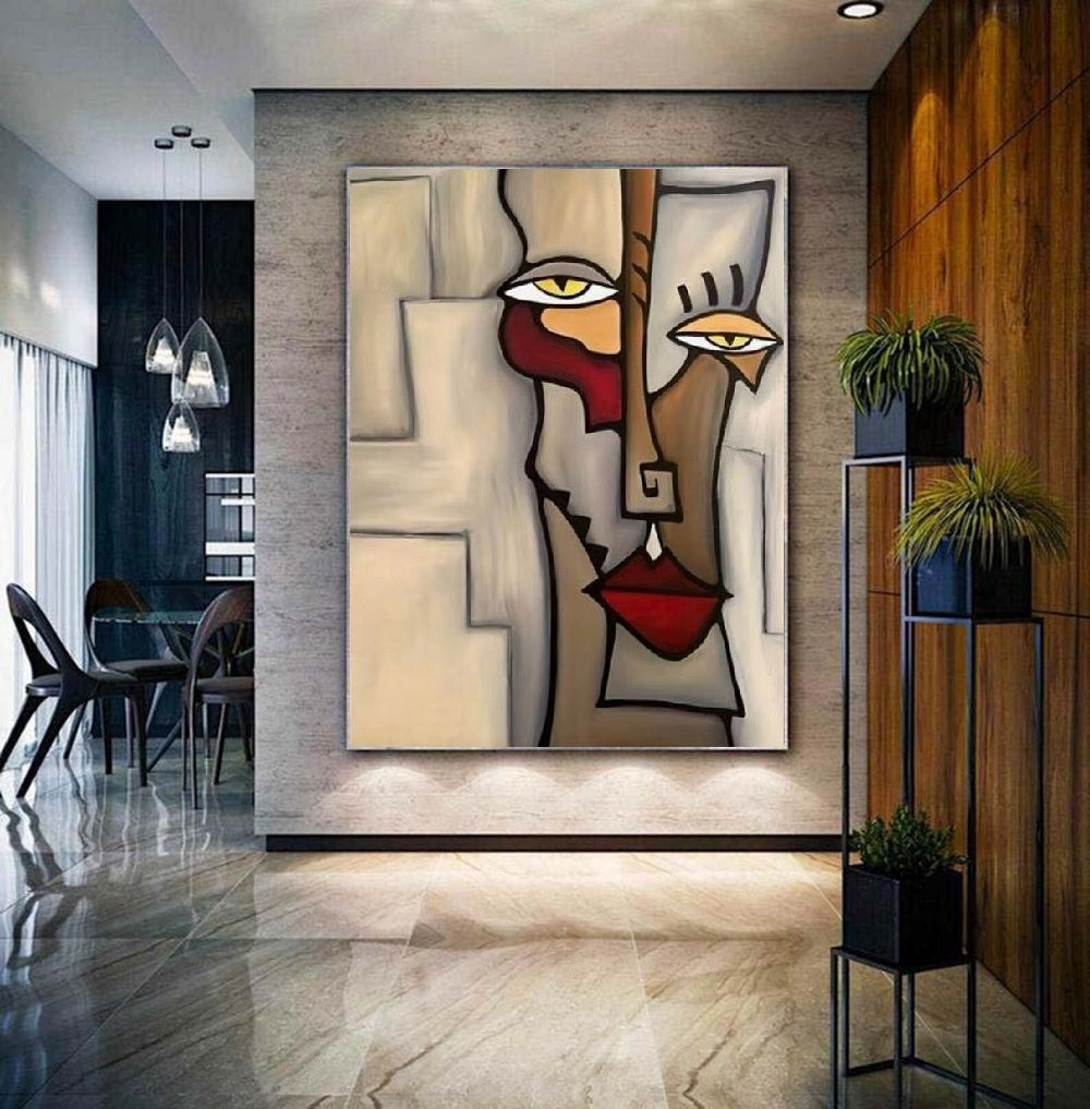 Handcrafted Abstract Painting, Modern Wall Art for Home Decor AB1180