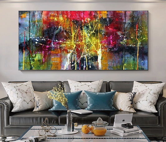 Handcrafted Abstract Painting Fine Wall Art For Homedecor AB2009