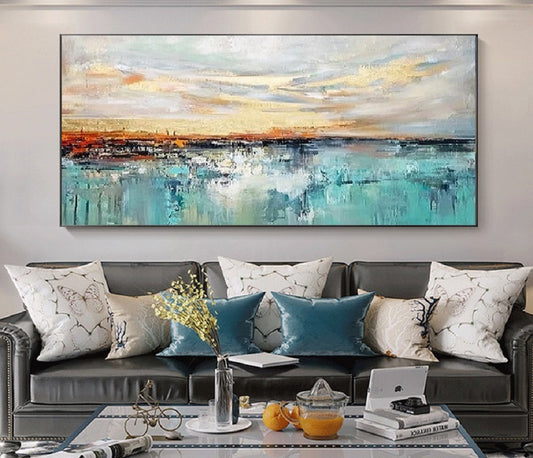 Handcrafted Abstract Painting Fine Wall Art For Homedecor AB2011