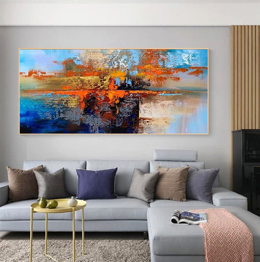 Handcrafted Abstract Painting Fine Wall Art For Homedecor AB2012