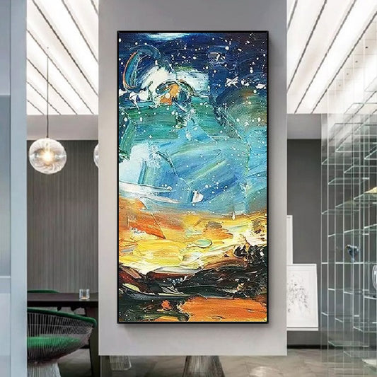 Handcrafted Abstract Painting, Modern Wall Art for Home Decor AB2067