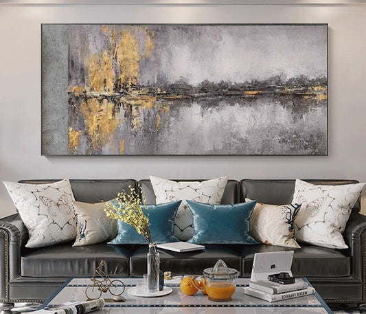 Handcrafted Abstract Painting, Modern Wall Art for Home Decor AB2074