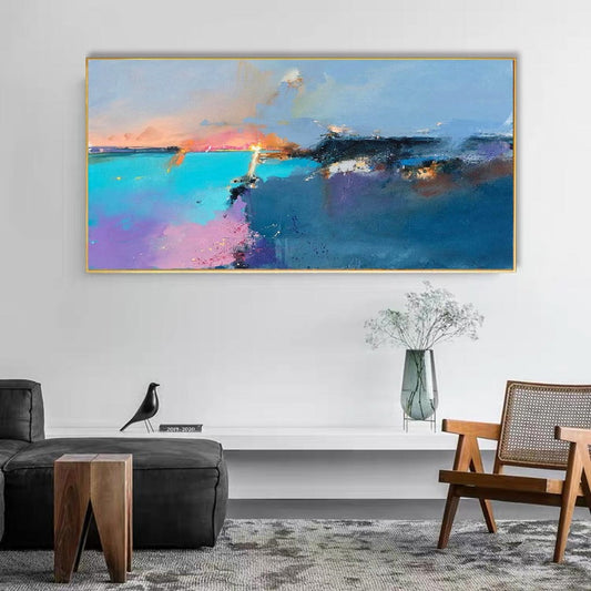 Handcrafted Abstract Painting, Modern Wall Art for Home Decor AB2077