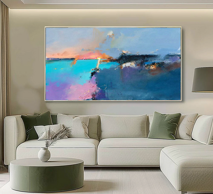 Handcrafted Abstract Painting, Modern Wall Art for Home Decor AB2077