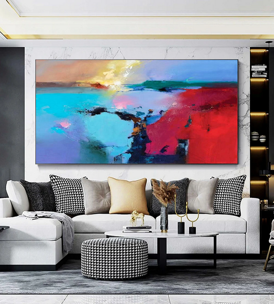 Handcrafted Abstract Painting, Modern Wall Art for Home Decor AB2078