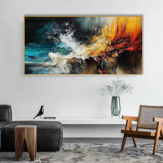 Handcrafted Abstract Painting, Modern Wall Art for Home Decor AB2082