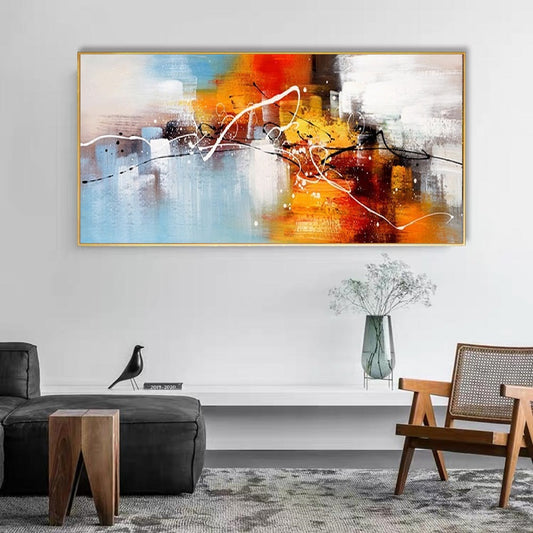 Handcrafted Abstract Painting, Modern Wall Art for Home Decor AB2093