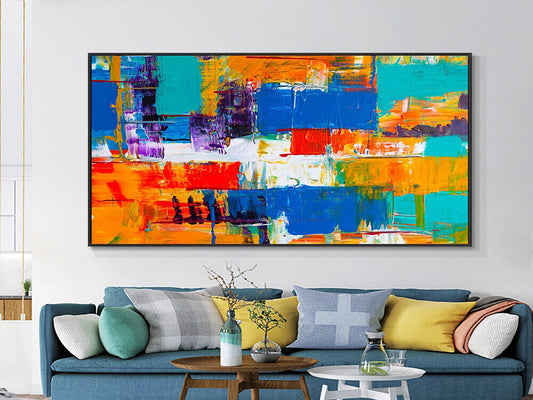 Handcrafted Abstract Painting, Modern Wall Art for Home Decor AB2094