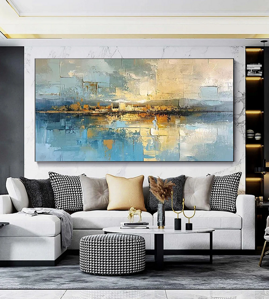Handcrafted Abstract Painting, Modern Wall Art for Home Decor AB2097