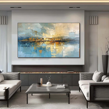Handcrafted Abstract Painting, Modern Wall Art for Home Decor AB2097