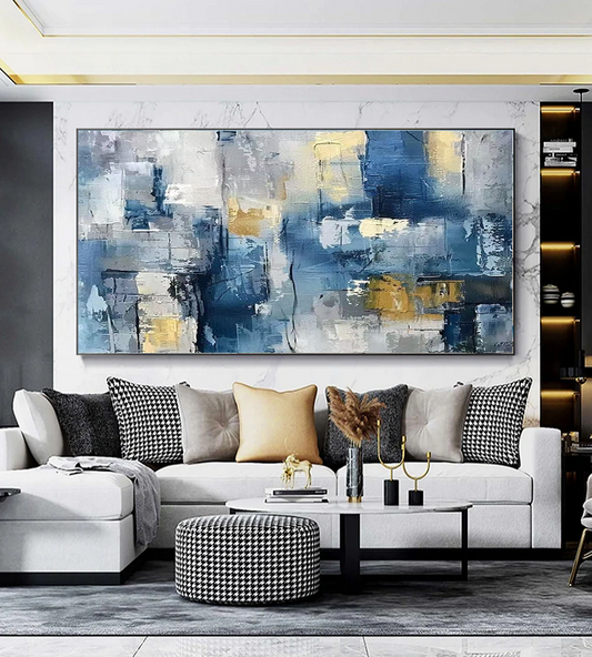 Handcrafted Abstract Painting, Modern Wall Art for Home Decor AB2099