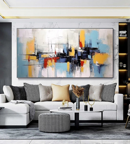 Handcrafted Abstract Painting, Modern Wall Art for Home Decor AB2100
