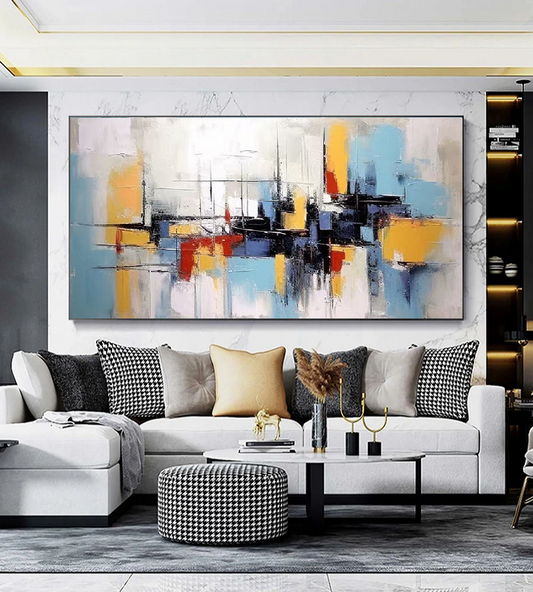 Handcrafted Abstract Painting, Modern Wall Art for Home Decor AB2100