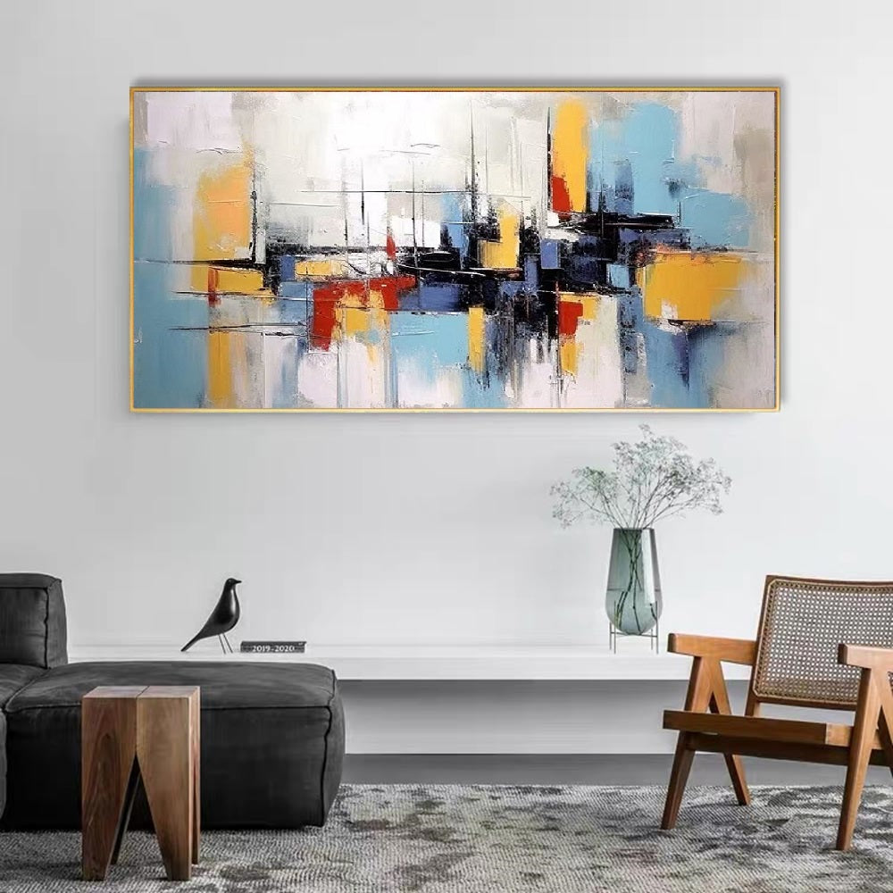 Handcrafted Abstract Painting, Modern Wall Art for Home Decor AB2100