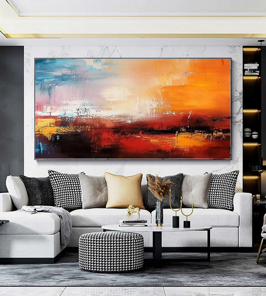 Handcrafted Abstract Painting, Modern Wall Art for Home Decor AB2101