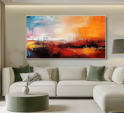 Handcrafted Abstract Painting, Modern Wall Art for Home Decor AB2101