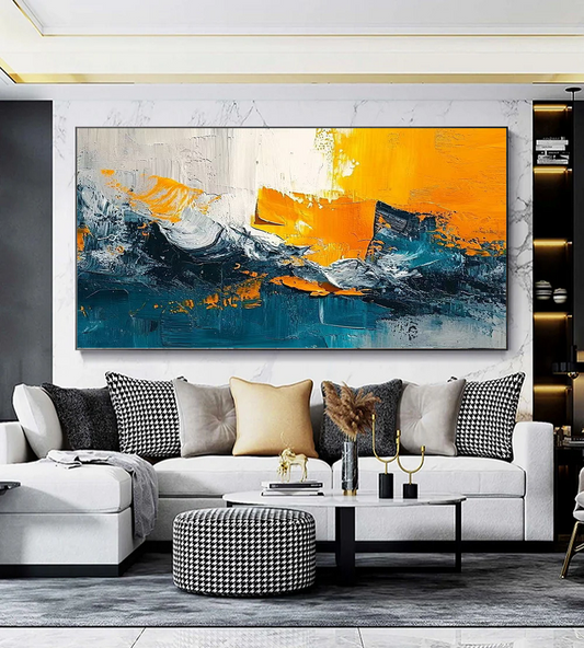 Handcrafted Abstract Painting, Modern Wall Art for Home Decor AB2102
