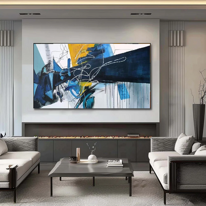 Handcrafted Abstract Painting, Modern Wall Art for Home Decor AB2106