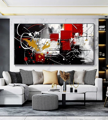 Handcrafted Abstract Painting, Modern Wall Art for Home Decor AB2112