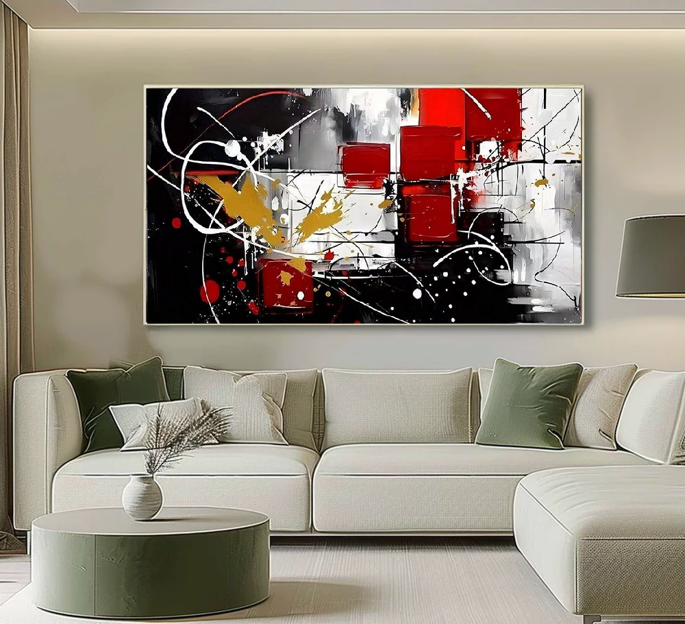 Handcrafted Abstract Painting, Modern Wall Art for Home Decor AB2112