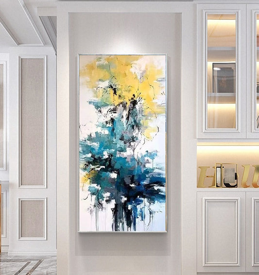 Handcrafted Abstract Painting, Modern Wall Art for Home Decor AB2115