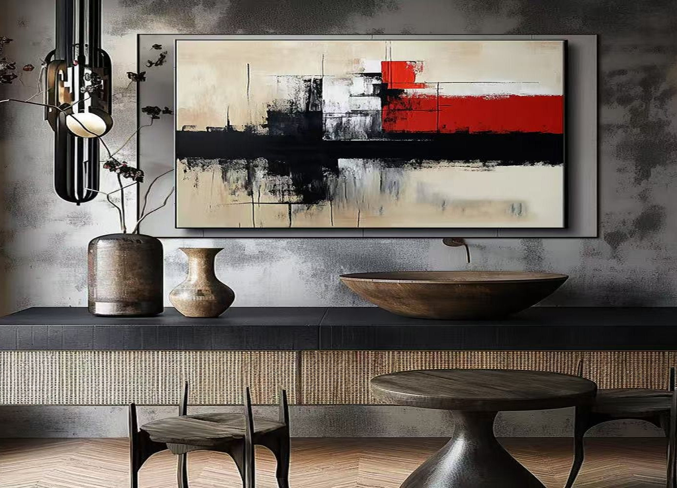 Handcrafted Abstract Painting, Modern Wall Art for Home Decor AB2122