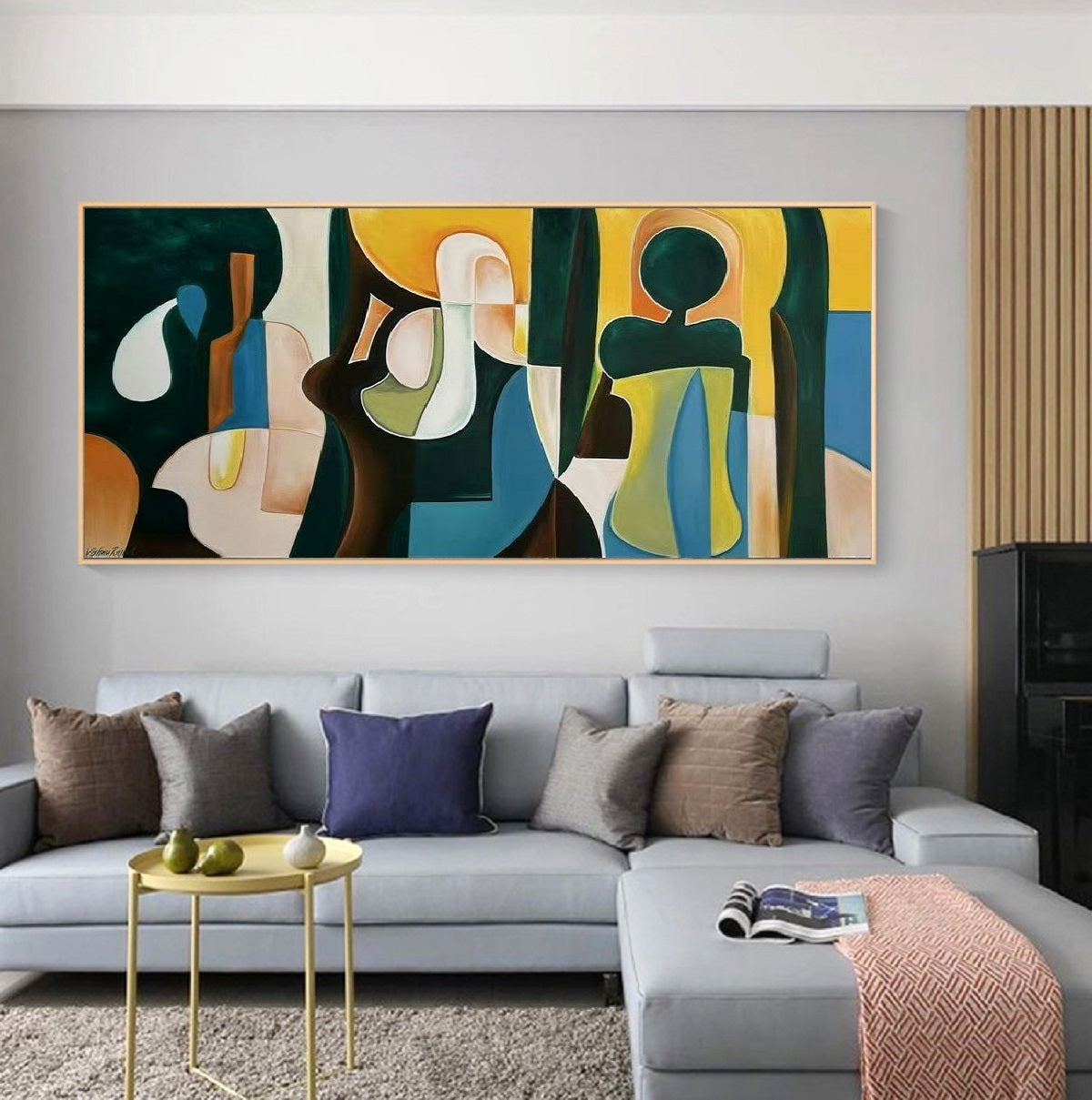 Handcrafted Abstract Painting, Modern Wall Art for Home Decor AB2123