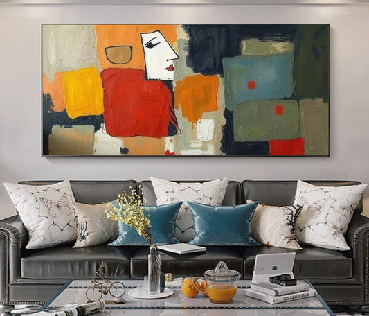 Handcrafted Abstract Painting, Modern Wall Art for Home Decor AB2124