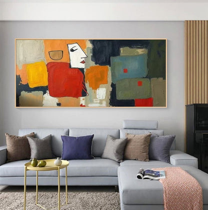 Handcrafted Abstract Painting, Modern Wall Art for Home Decor AB2124