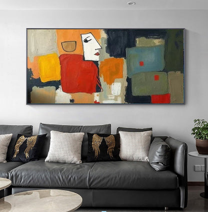Handcrafted Abstract Painting, Modern Wall Art for Home Decor AB2124
